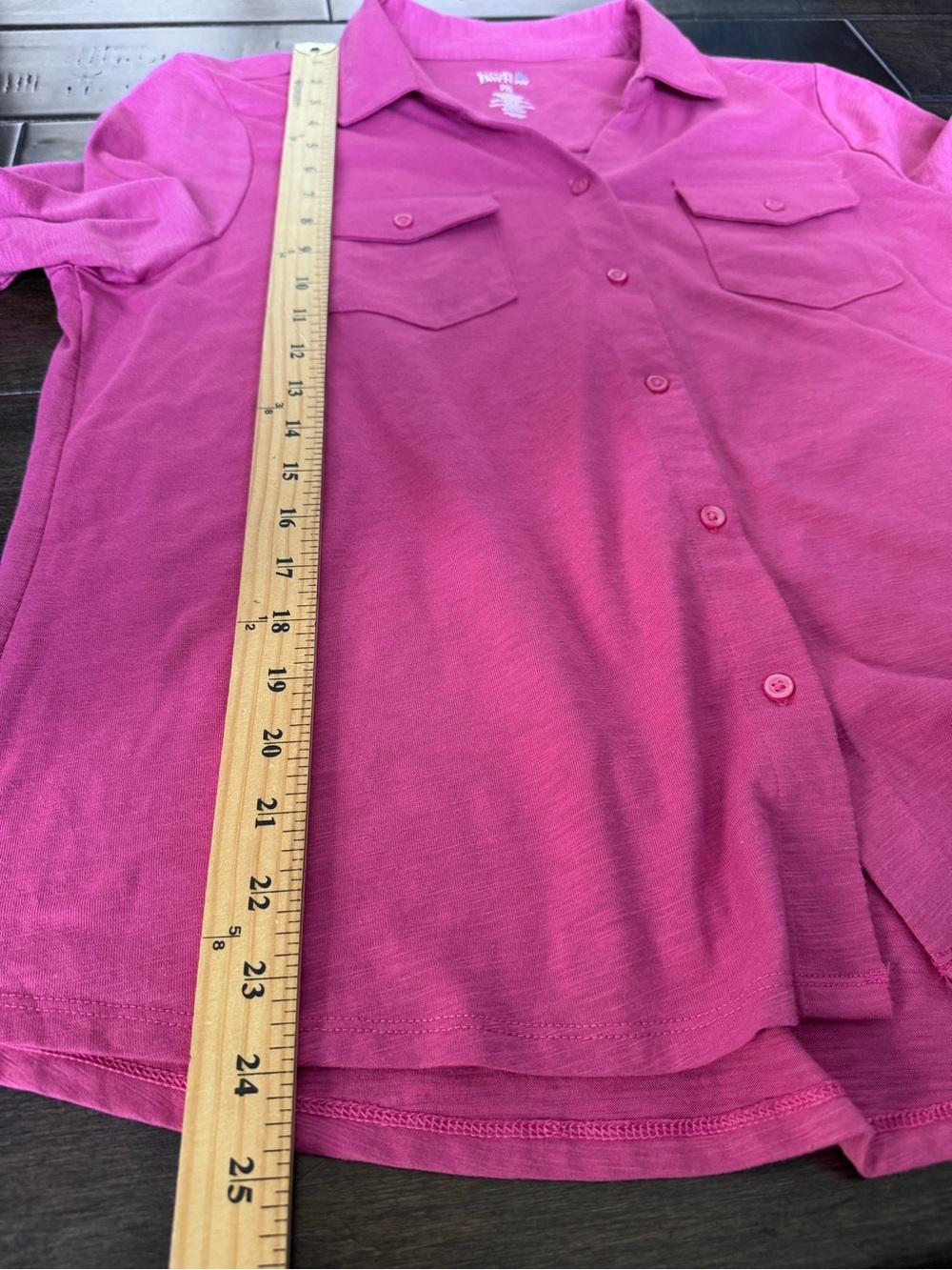 ❤️3/$30 New With Tags! Croft & Barrow Knit Roll-Tab Utility Shirt Chloe Pink PXL - Picture 7 of 8